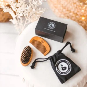 Men's Beard Comb & Brush Set